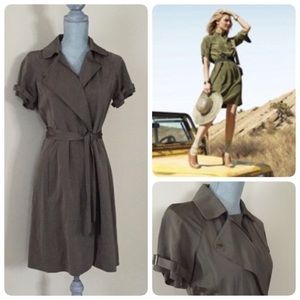 Vintage Banana Republic jungle/army green shirtdress! 2, NWOT
